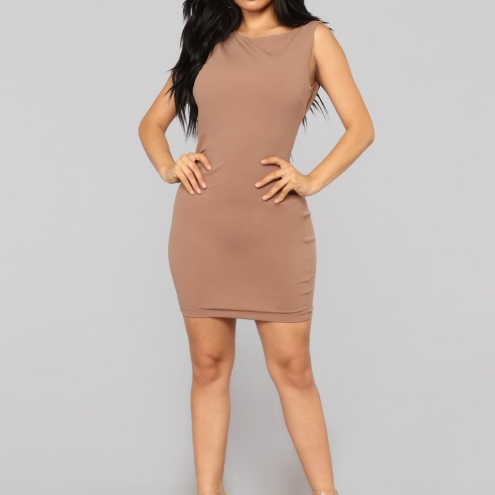 Mocha Backless Dress